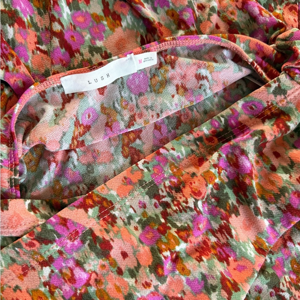 Lush Floral Off-Shoulder Bodysuit - Multicolor - Picture 3 of 3